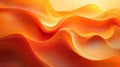 Abstract Orange Waves. A Digital Art Masterpiece Royalty Free Stock Photo