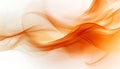 Abstract Orange Waves Flowing Across White Royalty Free Stock Photo