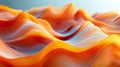 Abstract Orange Waves Flowing Landscape Royalty Free Stock Photo