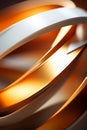 abstract orange and white curved lines on a black background Royalty Free Stock Photo