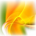 Abstract Orange White and Green Flow Curves Background Royalty Free Stock Photo