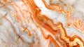 Abstract Orange and White Marble Texture for Creative Design. Modern Fluid Art. Natural Luxury Style. Unique Marble Royalty Free Stock Photo