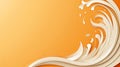Abstract Orange and White Wave Design. A Stylish, Elegant, and Modern Artistic Background Royalty Free Stock Photo