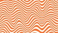 Abstract Orange and White Wavy Line Pattern Vector with Optical Illusion Effect Royalty Free Stock Photo