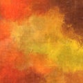 Abstract orange yellow brown autumn background paper fall rusty color, old grunge texture, vintage painted watercolor Royalty Free Stock Photo