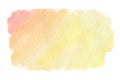 Abstract orange yellow red pastel watercolor textured background on a white isolated background Royalty Free Stock Photo