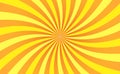 Abstract orange yellow sun rays, retro styled sun burst texture background, vector illustration, curving line art Royalty Free Stock Photo