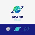 Abstract Orbit Planet Logo template icon symbol