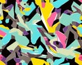 Colorful camouflage safari pattern. Illustration for fabrics, postcards, greeting cards, invitations, banners.