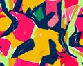 Colorful camouflage safari pattern. Illustration for fabrics, postcards, greeting cards, invitations, banners.