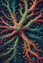 Abstract Organic Cellular Texture with Intricate Biological Patterns and Vivid Colors- AI Generated Royalty Free Stock Photo