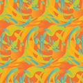 Abstract organic curve forms seamless pattern.