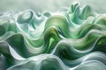 Abstract organic green wavy background. Generative AI Royalty Free Stock Photo