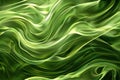 Abstract organic green wavy background. Generative AI. Royalty Free Stock Photo