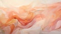 Abstract organic painting in pastel light peach beige tial colors