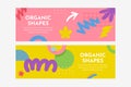 Abstract organic shape colorful banner set Royalty Free Stock Photo