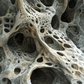 Abstract organic texture with intricate patterns and hollow spaces resembling natural formations or complex structures Royalty Free Stock Photo