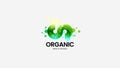 Abstract organic vector logo sign for corporate identity. Logotype emblem illustration. Natural and healthy badge design layout.