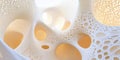 Abstract organic white cellular structure with modern geometric design Royalty Free Stock Photo