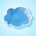 Abstract origami background with geometric polygonal cloud Royalty Free Stock Photo