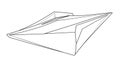 Abstract Geometric Outline of Origami Paper Airplane Royalty Free Stock Photo