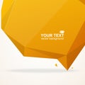 Abstract origami polygonal shape vector