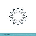 Abstract Ornamental Circle Flower Icon Vector Logo Template Illustration Design. Vector EPS 10 Royalty Free Stock Photo