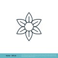 Abstract Ornamental Circle Flower Icon Vector Logo Template Illustration Design. Vector EPS 10 Royalty Free Stock Photo