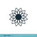 Abstract Ornamental Circle Flower Icon Vector Logo Template Illustration Design. Vector EPS 10 Royalty Free Stock Photo