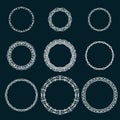Abstract ornamental lace frames set for use in design Royalty Free Stock Photo