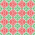 Abstract Ornamental Oriental Red Green Beautiful Royal Vintage Spring Floral Seamless Pattern Texture Wallpaper Royalty Free Stock Photo