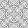 Abstract ornamental seamless pattern, ethnic print, black and white, kaleidoscope, mandala. Texture for wallpapers, fabric, wrap,