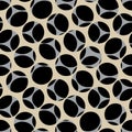 Abstract ornamental seamless pattern. Stylish geometric background with round shapes. Artistic bubbles backdrop Royalty Free Stock Photo
