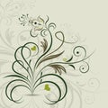 Abstract ornate floral design