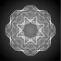 Abstract ornate spirographic 3d flower