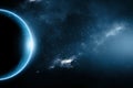 Abstract outer earth space nebula