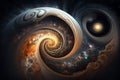 Abstract outer space endless nebula galaxy background. Generative ai