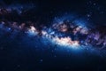 Abstract outer space endless nebula galaxy background. Generative AI