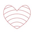 Abstract outline minimalist drawing of heart icon