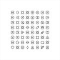 Abstract Outline UI Icon Set Collection for Web and App Interface Design Royalty Free Stock Photo