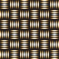 Abstract ovale geometric pattern with lines. seamless vector gold background. Royalty Free Stock Photo