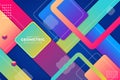 Abstract Overlapped Diagonal Geometric Shape Colorful Gradient Background with Outline Combination Royalty Free Stock Photo