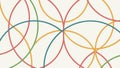 Abstract overlapping circles pattern, connection, network, modern design element vector design Generative AI Royalty Free Stock Photo
