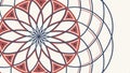 Abstract overlapping circular geometric pattern vector design Generative AI Royalty Free Stock Photo