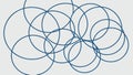 Abstract Overlapping Circular Lines Pattern, vector design Generative AI Royalty Free Stock Photo