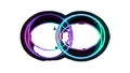 Abstract Overlapping Neon Rings Vector, Dynamic Modern Digital Art, vector design Generative AI Royalty Free Stock Photo