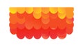Abstract Overlapping Orange and Red Scale Pattern Vector, vector design Generative AI Royalty Free Stock Photo