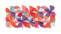 Abstract Overlapping Petal Shapes Colorful Design, vector design Generative AI Royalty Free Stock Photo