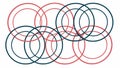 Abstract Overlapping Rings Dynamic Design Element, vector design Generative AI Royalty Free Stock Photo