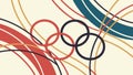 Abstract Overlapping Rings Dynamic Modern Design, vector design Generative AI Royalty Free Stock Photo